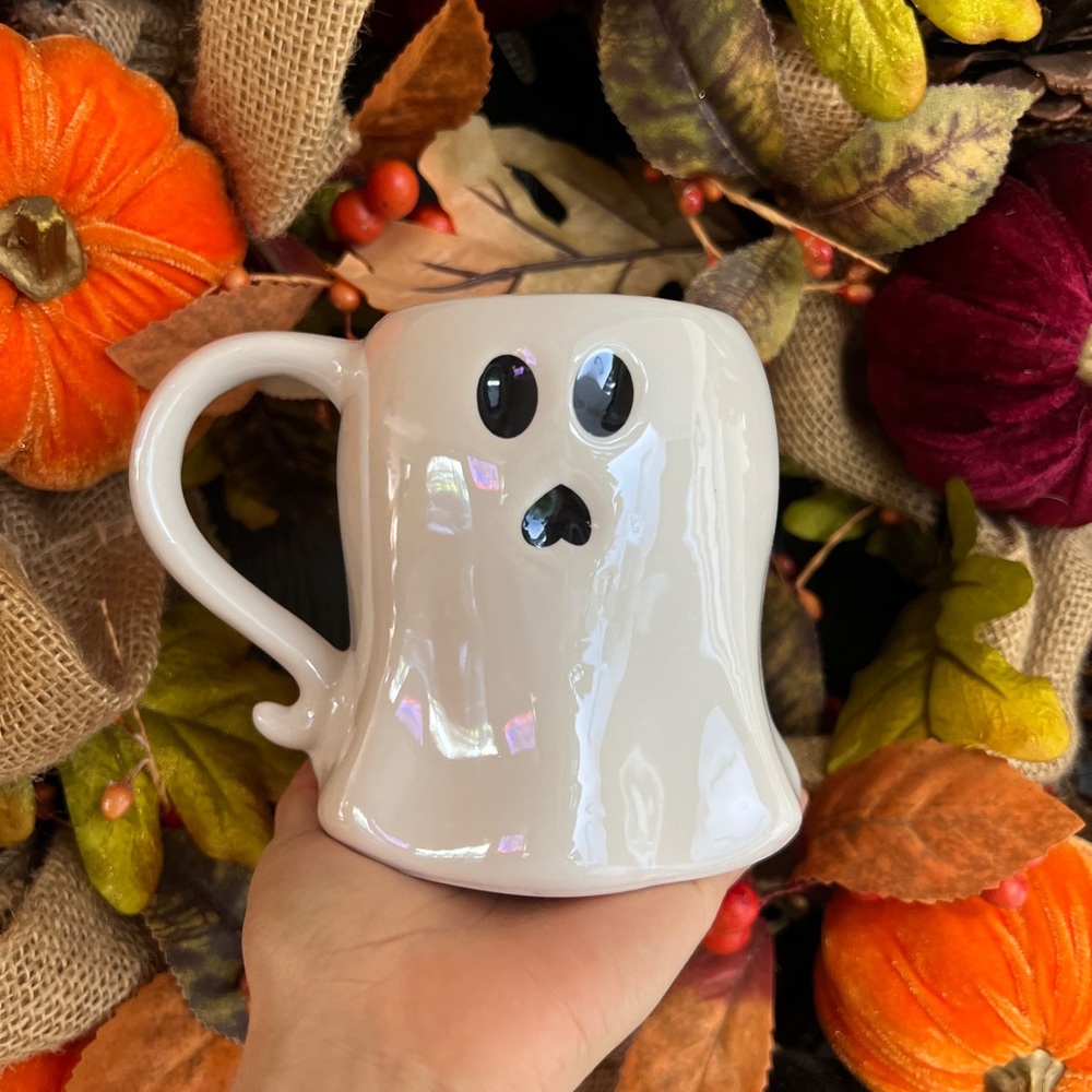 ✨NEW👻Way To Celebrate White Stoneware Ghost Mug🎃